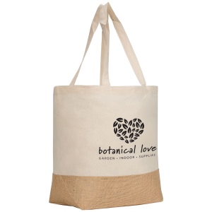 Collection Rio - Sac cabas en coton recyclé et jute de 140 g/m² (+Transfert)