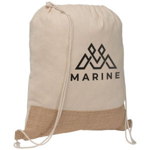 Rio Collection - Sac à cordon en coton recyclé et en jute 140 g/m² (+Sérigraphie)