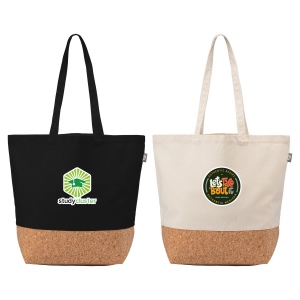 Alentejo - Fourre-tout en coton recyclé avec fond en liège (+Sérigraphie)