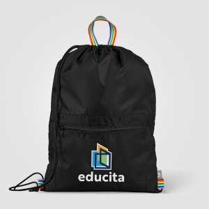 Sac Spectrum à cordon en polyester recyclé - 8 L (+Sérigraphie)