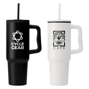 Polar Pro - 1180 ml gobelet en acier inoxydable recyclé à double paroi avec paille (+Sérigraphie)