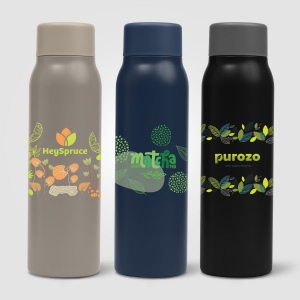 Bouteille Breeze pour boissons gazeuses en Acier Inoxydable Recyclé - 590 ml (+Colour Jet)