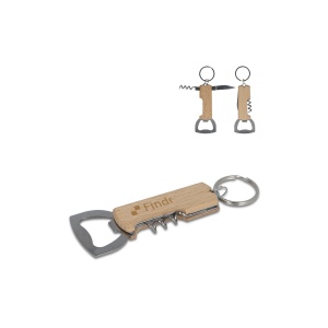 Porte-clés décapsuleur en bambou