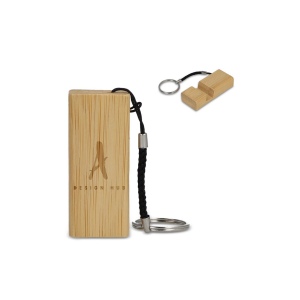 Porte-clés en bambou pour téléphone portable
