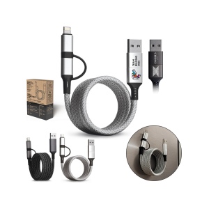 CABLE DE CHARGE 6 EN 1 A ENROULEMENT MAGNETIQUE