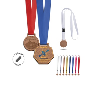 MEDAILLE MDF EP 3 mm MAXI 30 cm2 AVEC CORDON SATIN