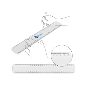 REGLE PLASTIQUE (SAN) TRANSPARENTE 30 cm