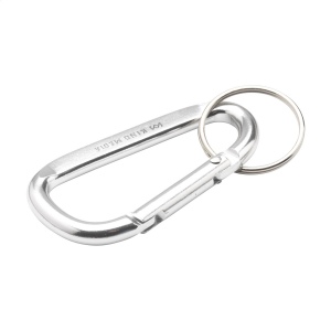 Mousqueton en aluminium recyclé avec porte-clés