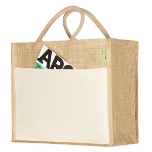 Sac en toile/jute L sans plastique