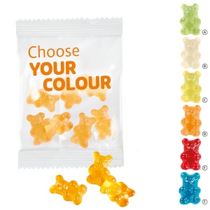 Oursons premium unicolores, 10 g, sachet conventionnel