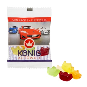 Gommes de fruits PERSONNALISÉES, 10 g, sachet compostable