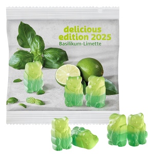 Oursons VEGAN au basilic & citron vert, sachet compostable