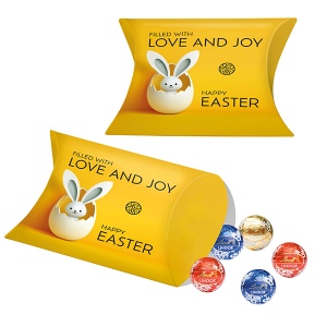 Pochette berlingot publicitaire avec Lindor de Lindt