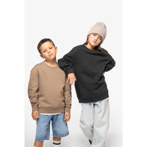 Sweat-shirt écoresponsable à col rond oversize enfant