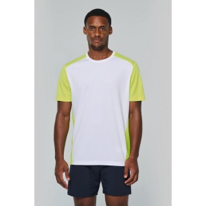 T-shirt de sport écoresponsable bicolore homme