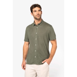Chemise à manches courtes en lin homme