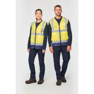 Gilet de sécurité haute visibilité recyclé avec zip unisexe