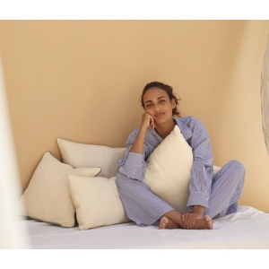 Housse de coussin en coton commerce équitable