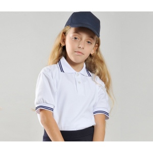 Kids’ short sleeve piqué polo shirt
