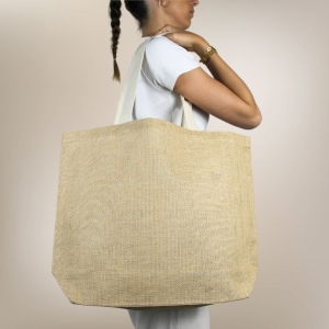 Sac jute GAYA - Anses Bleues Foncées