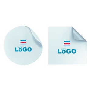 Sticker de sol mat ROND/CARRE repositionnable blanc - 100x100cm