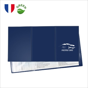Porte carte grise 3 volets - PUHT quadri 1 face