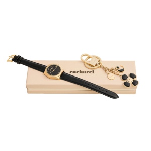 Parure Vivienne Noir (porte-clefs & montre)