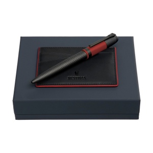 Parure Festina Rouge (stylo bille & porte-cartes)