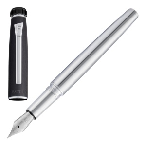 Stylo plume Chronobike Chrome Noir