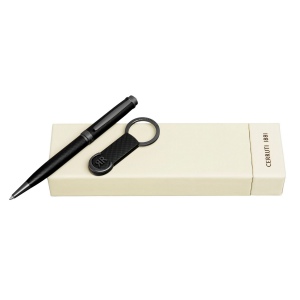 Parure Belgravia Noir (stylo bille & porte-clefs)