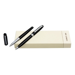 Parure Leap Classic Noir (stylo bille & stylo roller)