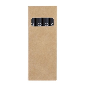 ETUI 4 CR FLUO 17.6 BLACK(+Marquage sur les crayons - marquage en copie laser sur la surface totale de l'etui)