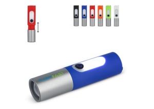 Lampe de poche LED rechargeable 10W avec fonction zoom 300lm