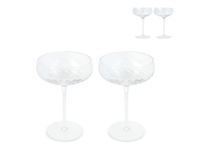 Lot de 2 flûtes à champagne Byon Opacity avec motif de verre élégant 300 ml