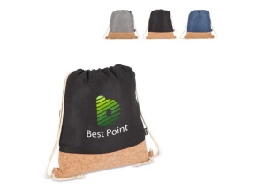 Sac à cordon R-PET et liège 35 x 40cm
