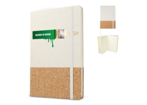Cahier coton et liège A5