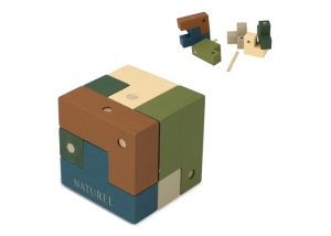 InSideOut Wooden Cube think iq puzzle