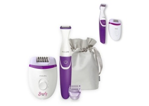 BRP505-Philips Satinelle épilateur compact filaire et tondeuse bikini sans fil