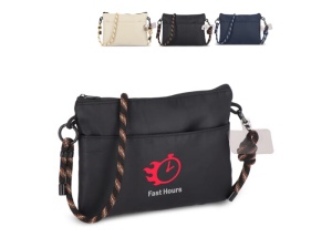 Pochette compacte avec sangle en paracorde pour une portabilité facile.