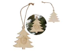 Ornement de Noël en bois en forme de sapin
