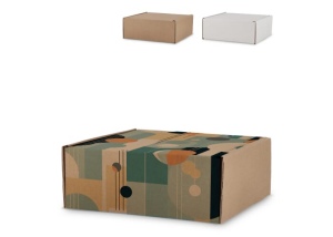 Boîte cadeau personnalisée pour 4 mugs 24,3x24,3x9,9 cm
