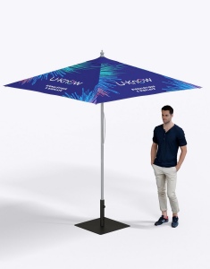Parasol carré aluminium de 2x2m