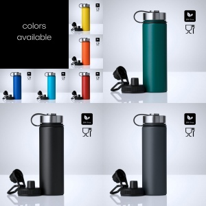 Mug isotherme nordic avec deux bouchons, 650 ml