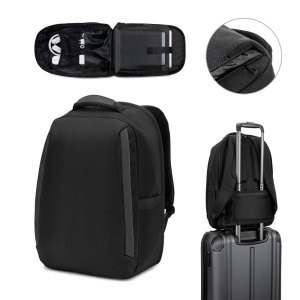 YANGON BPACK. Sac à dos antivol, en twill avec revêtement hydrofuge et polyester recyclé haute densité 600D, pour ordinateur portable de 17. 3"