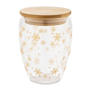 Bostro Tasse de Noël en verre thermos