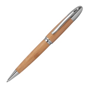 Stylo à bille twist en métal / bambou