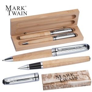 Set d'écriture en bois Mark Twain