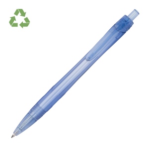 Stylo à bille transparent avec clip incurvé