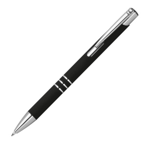Stylo à bille avec surface caoutchoutée