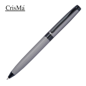 CrisMa stylo à bille twist en acier inoxydable, gris mat